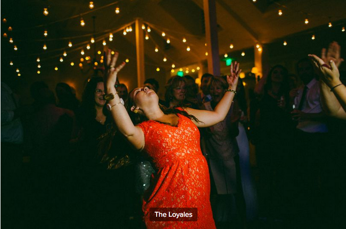 Dancing with music by Brooklyn New York wedding band The Loyales
